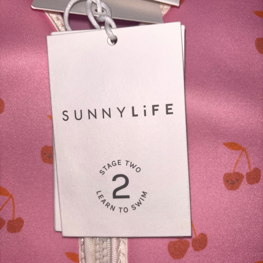 Sunnylife Kids Swim Vest 1-2 Years Cotton Candy Pink Cherry Butterfly S51VVPK1 - Picture 5 of 7